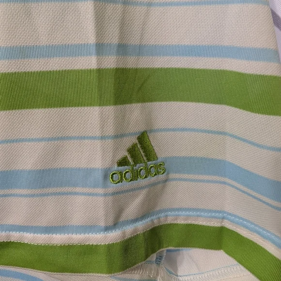 Adidas Climalite Polo in White, Blue, and Green - Picture 4 of 4